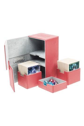 [ULT] Ultimate Guard Twin Flip´n´Tray Deck Case 200+ Caja de Cartas Tamaño Estándar XenoSkin Rojo