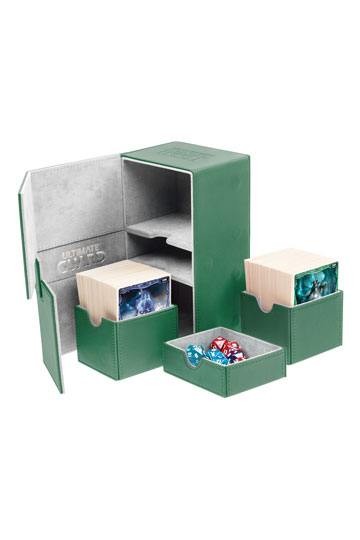 [ULT] Ultimate Guard Twin Flip´n´Tray Deck Case 160+ Caja de Cartas Tamaño Estándar XenoSkin Verde