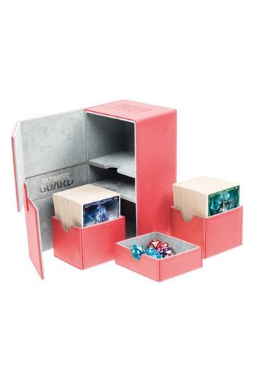 [ULT] Ultimate Guard Twin Flip´n´Tray Deck Case 160+ Caja de Cartas Tamaño Estándar XenoSkin Rojo