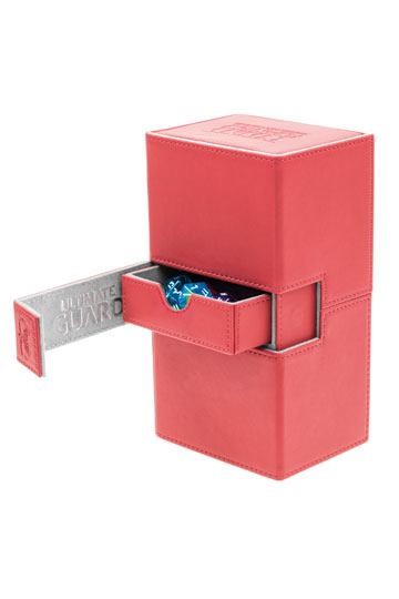 [ULT] Ultimate Guard Twin Flip´n´Tray Deck Case 160+ Caja de Cartas Tamaño Estándar XenoSkin Rojo