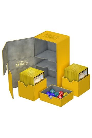 [ULT] Ultimate Guard Twin Flip´n´Tray Deck Case 200+ Tamaño Estándar XenoSkin™ Ámbar