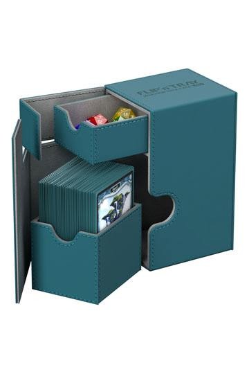[ULT]Ultimate Guard Flip´n´Tray Deck Case 80+ Caja de Cartas Tamaño Estándar XenoSkin Gasolina Azul
