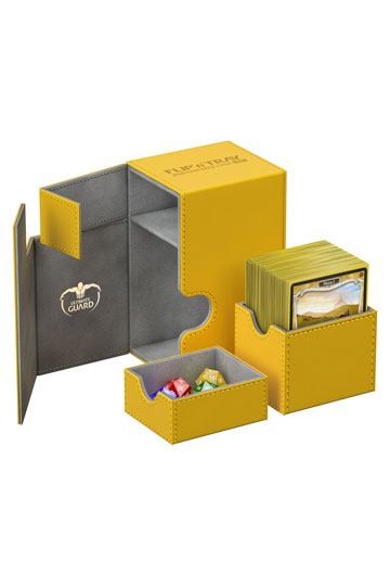 [ULT]Ultimate Guard Flip´n´Tray Deck Case 80+ Caja de Cartas Tamaño Estándar XenoSkin Ámbar