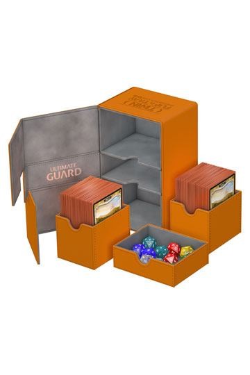 [ULT]Ultimate Guard Twin Flip´n´Tray Deck Case 160+ Tamaño Estándar XenoSkin™ Naranja