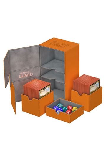 [ULT] Ultimate Guard Twin Flip´n´Tray Deck Case 200+ Tamaño Estándar XenoSkin™ Naranja