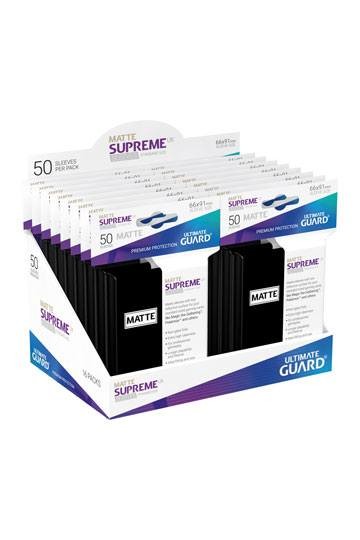[ULT]Ultimate Guard Supreme UX Sleeves Fundas de Cartas Tamaño Estándar Negro Mate (50)