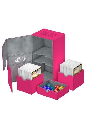 [ULT] Ultimate Guard Twin Flip´n´Tray Deck Case 200+ Tamaño Estándar XenoSkin™ Fucsia