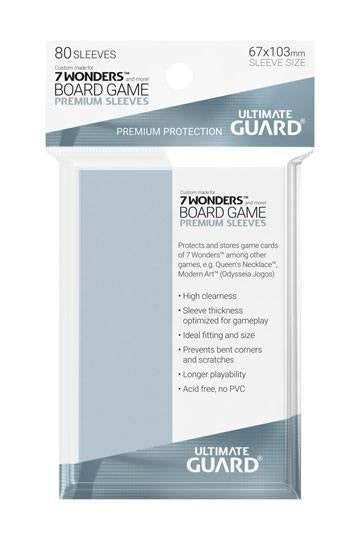 [ULT] Ultimate Guard Premium Soft Sleeves Fundas de Cartas del Juego de Mesa 7 Wonders™ (80)