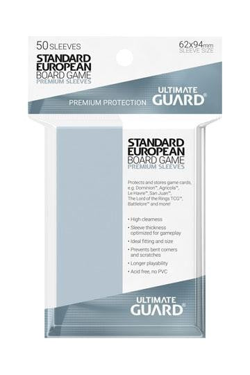 [ULT] Ultimate Guard Premium Soft Sleeves Fundas de Cartas del Juego de Mesa Standard European 62x94 (50)