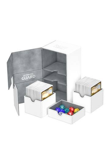 [ULT] Ultimate Guard Twin Flip´n´Tray Deck Case 200+ Caja de Cartas Tamaño Estándar XenoSkin Blanco