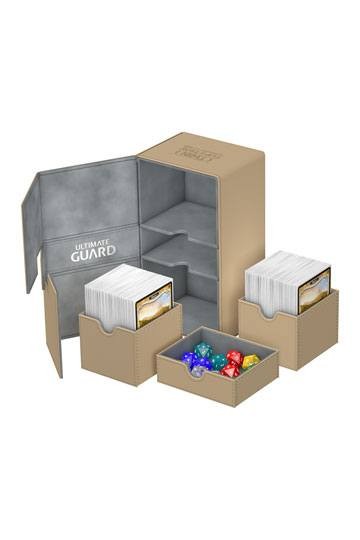 [ULT]  Ultimate Guard Twin Flip´n´Tray Deck Case 200+ Caja de Cartas Tamaño Estándar XenoSkin Beige