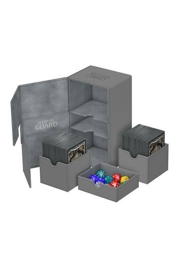[ULT] Ultimate Guard Twin Flip´n´Tray Deck Case 200+ Caja de Cartas Tamaño Estándar XenoSkin Gris