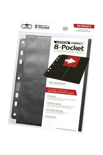 [ULT] Ultimate Guard 8-Pocket Compact Pages Side-Loading Negro (10)