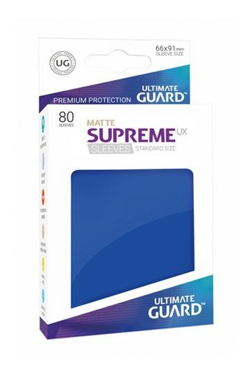 [ULT]Ultimate Guard Supreme UX Sleeves Fundas de Cartas Tamaño Estándar Azul Mate (80)