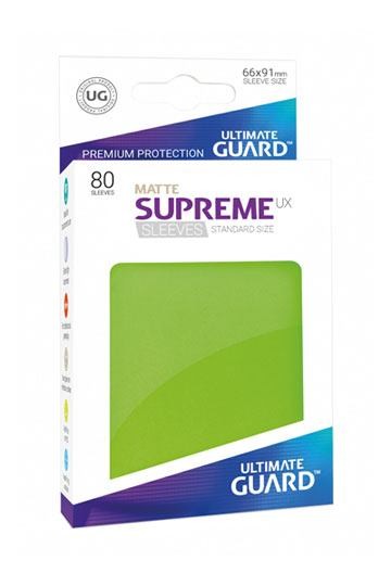 [ULT]Ultimate Guard Supreme UX Sleeves Fundas de Cartas Tamaño Estándar Verde Claro Mate (80)