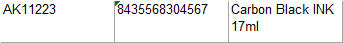 [AKI] Carbon Black INK 17ml  - (AK 3 Generación)