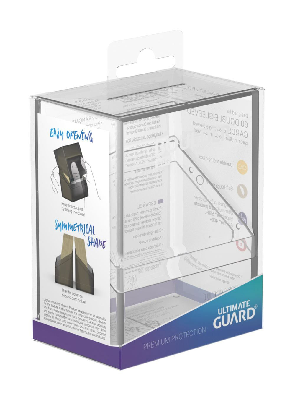 [ULT] Ultimate Guard Boulder Deck Case 60+ Tamaño Estándar Transparente