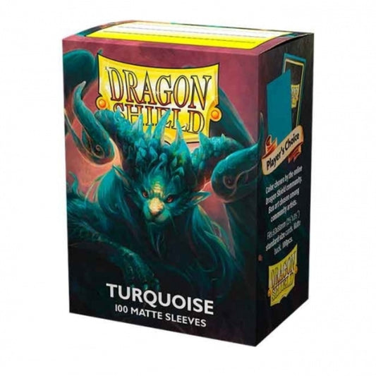 [AJC] FUNDAS STANDARD DRAGON SHIELD MATTE COLOR TURQUOISE - PAQUETE DE 100