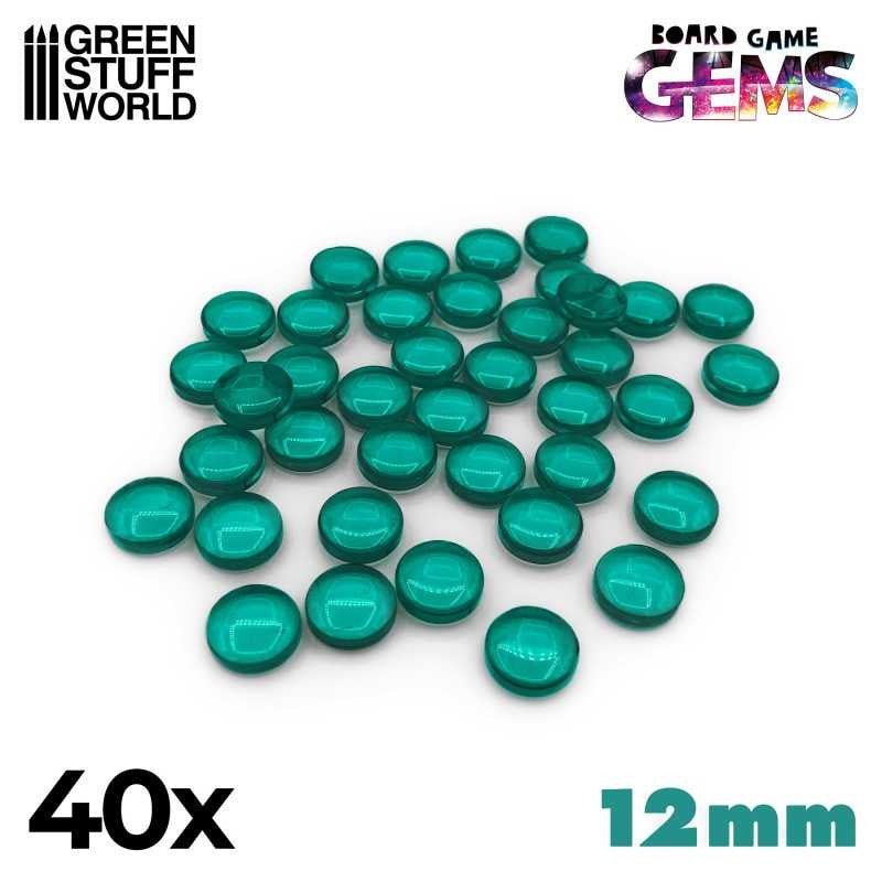 [AGS] Gemas de plastico 12mm - Turquesa