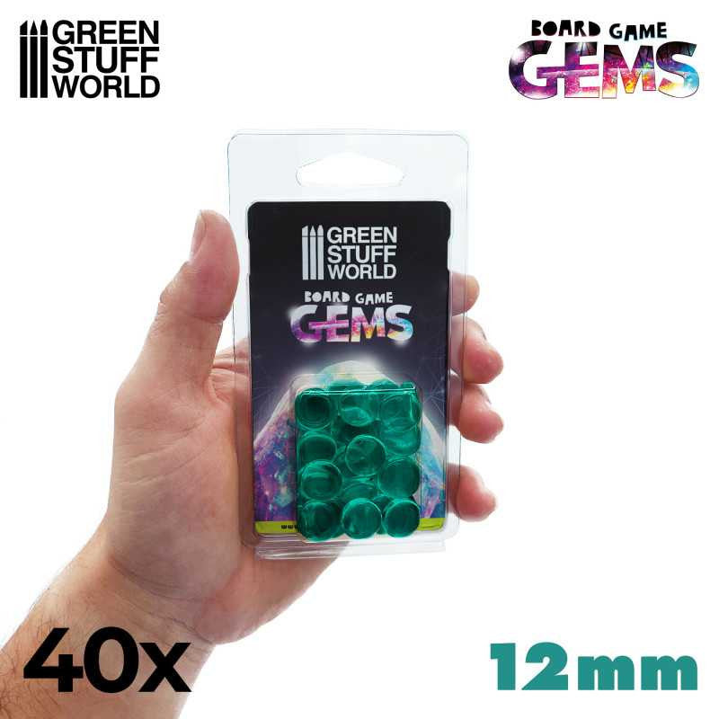 [AGS] Gemas de plastico 12mm - Turquesa