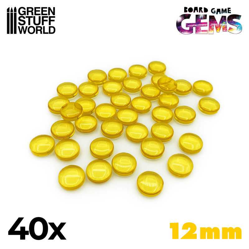 [AGS] Gemas de plastico 12mm - Amarillo