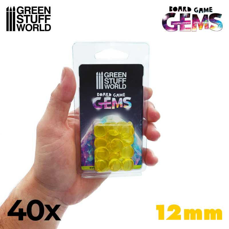 [AGS] Gemas de plastico 12mm - Amarillo