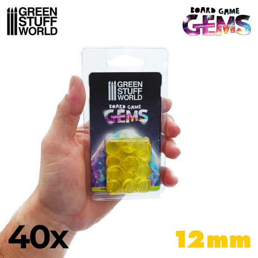 [AGS] Gemas de plastico 12mm - Amarillo