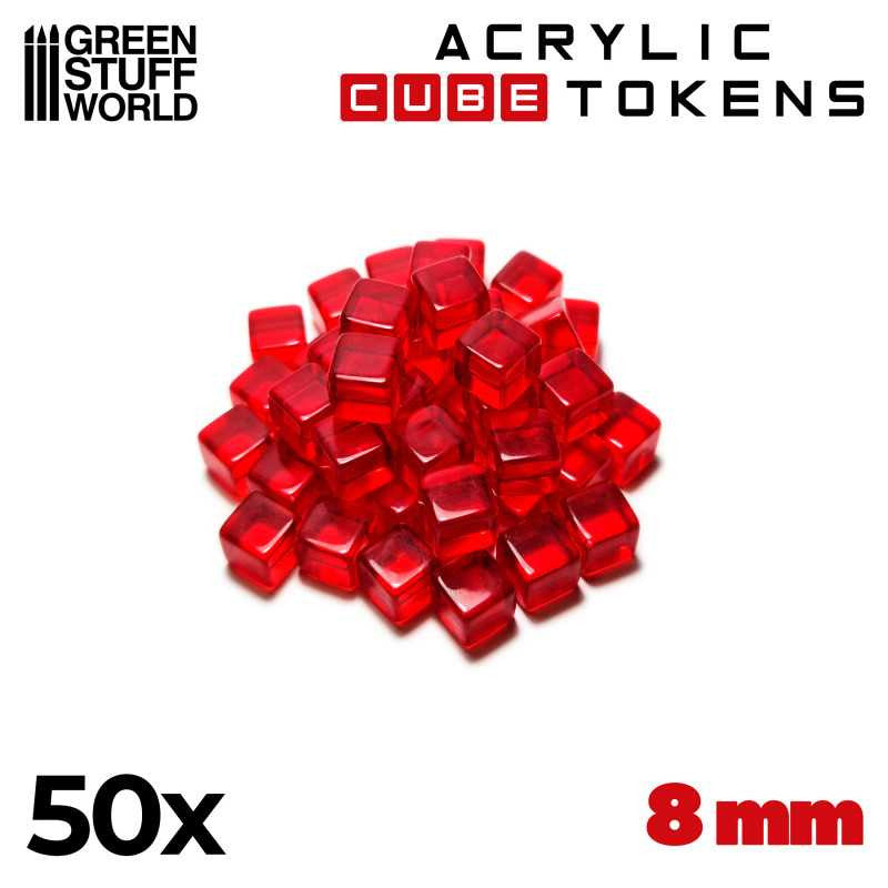 [AGS] Tokens Cubos Rojos 8mm
