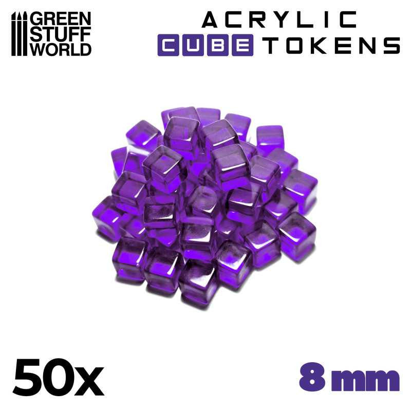 [AGS] Tokens Cubos Violeta 8mm