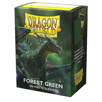 [AJC] DRAGON SHIELD STANDARD SIZE MATTE SLEEVES - FOREST GREEN (100 SLEEVES)