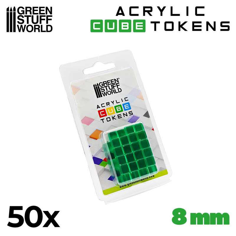 [AGS] Tokens Cubos Verdes 8mm