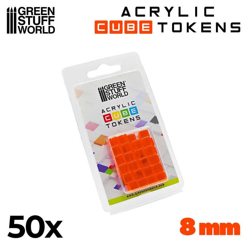 [AGS] Token Cubos - Naranja 8mm