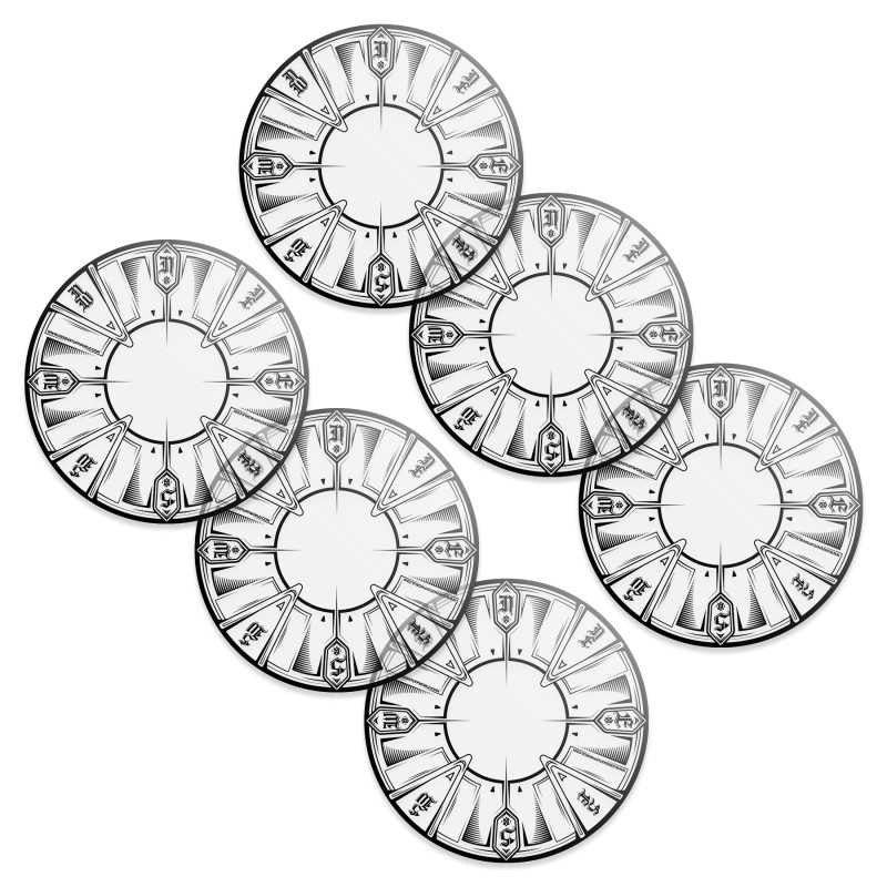 [AGS] Marcadores de Objetivos Kill Team compatibles transparentes x6