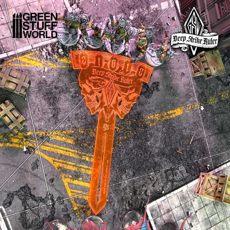 [AGS] Regla Deep Strike 9 pulgadas - Fluor Naranja