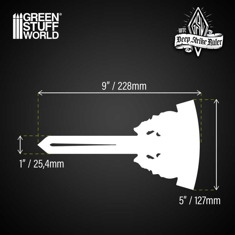 [AGS] Regla Deep Strike 9 pulgadas - Fluor Naranja