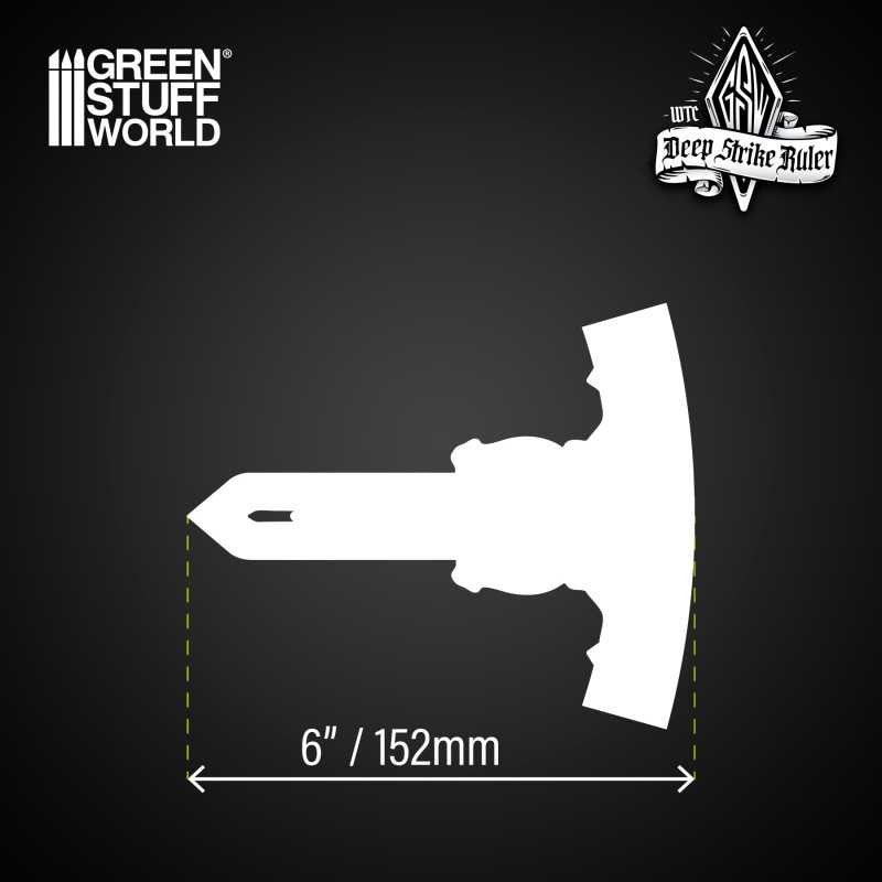 [AGS] Regla Deep Strike 6 pulgadas - Fluor Naranja