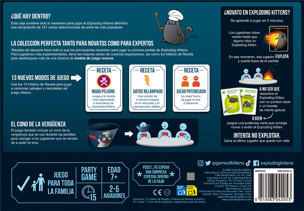 [ASMODEE] Exploding Kittens Recetas del Desastre