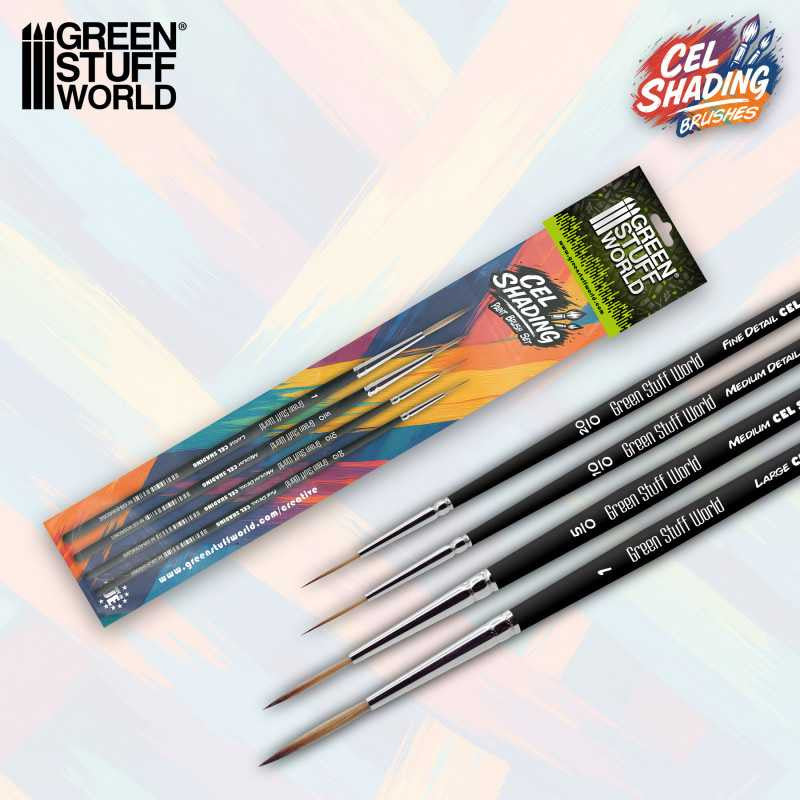 [AGS] Pinceles sintéticos Cel Shading Pack x4