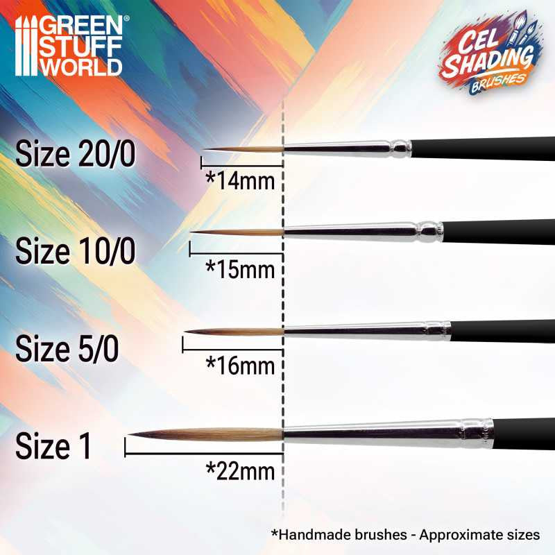 [AGS] Pinceles sintéticos Cel Shading Pack x4