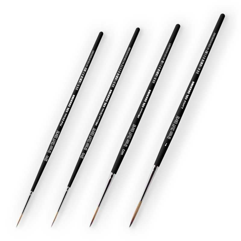 [AGS] Pinceles sintéticos Cel Shading Pack x4