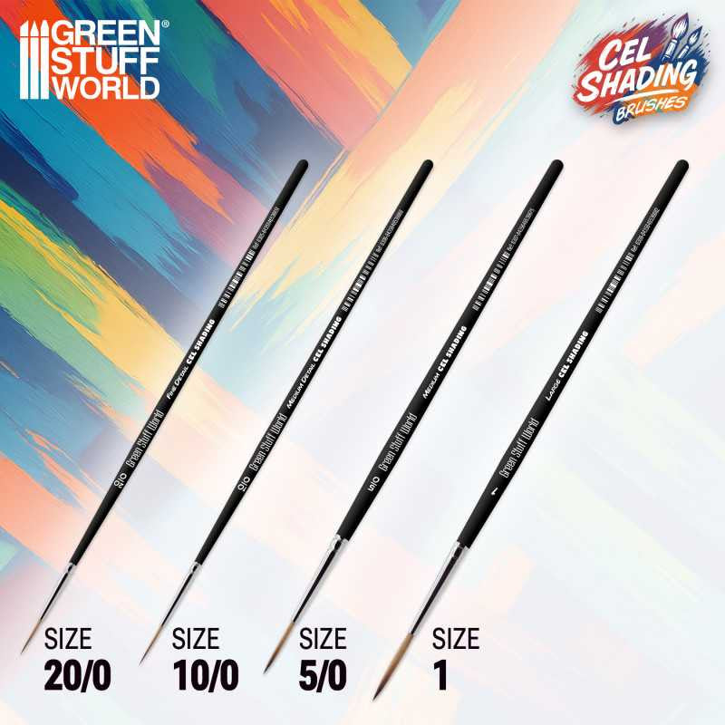 [AGS] Pinceles sintéticos Cel Shading Pack x4