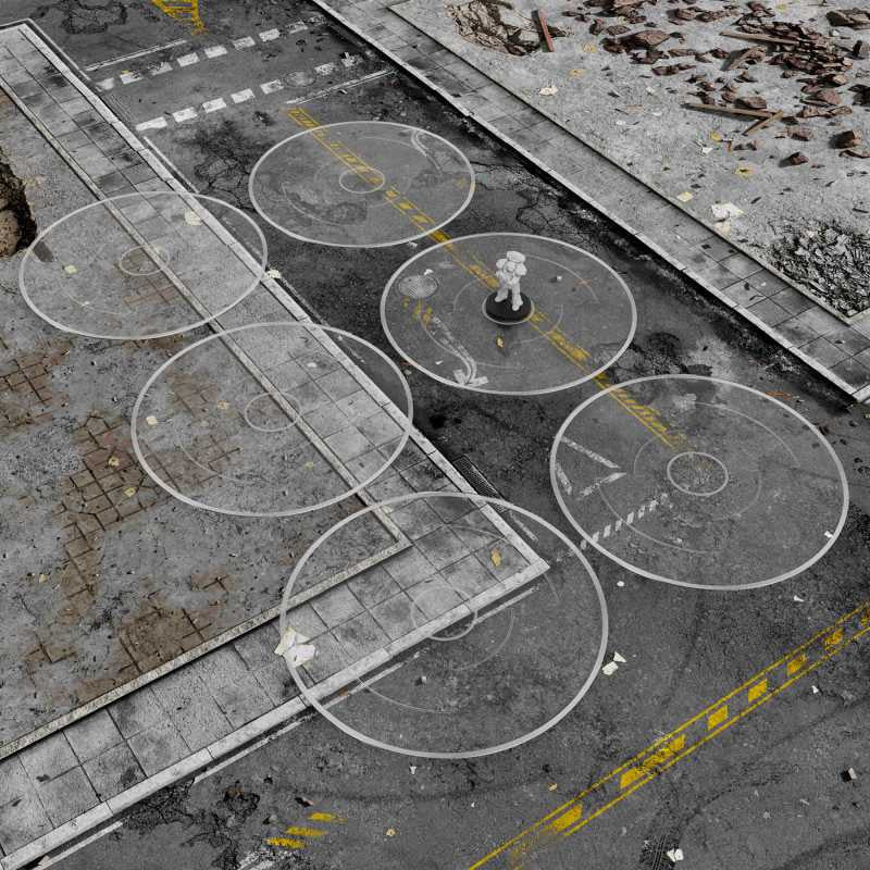 [AGS] Marcadores de Objetivos Básicos Wh40k compatibles transparentes