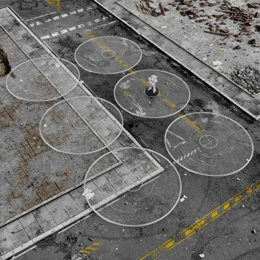 [AGS] Marcadores de Objetivos Básicos Wh40k compatibles transparentes