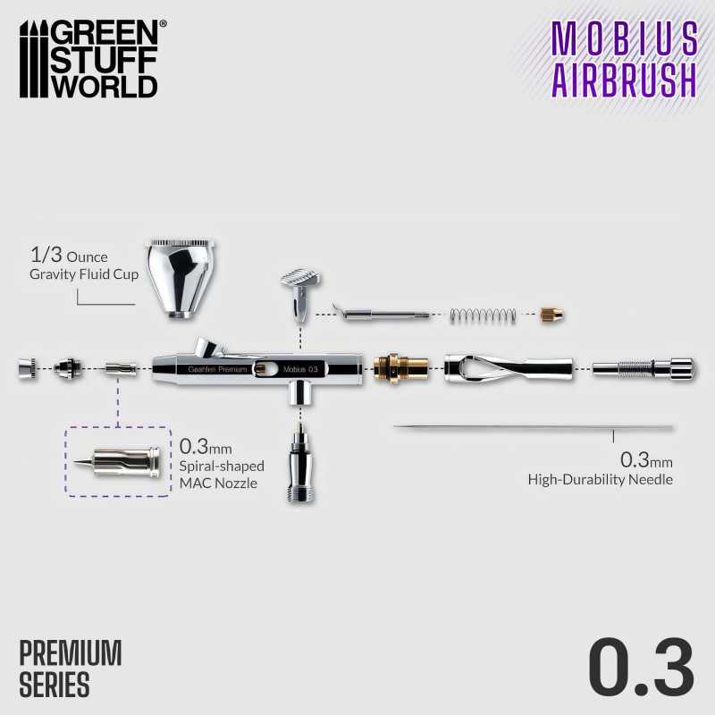 [AGS]  Aerógrafo Premium Series GHPM-Mobius 0.3 mm A