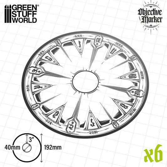 [AGS] Marcadores de Objetivos Wh40k compatibles transparentes