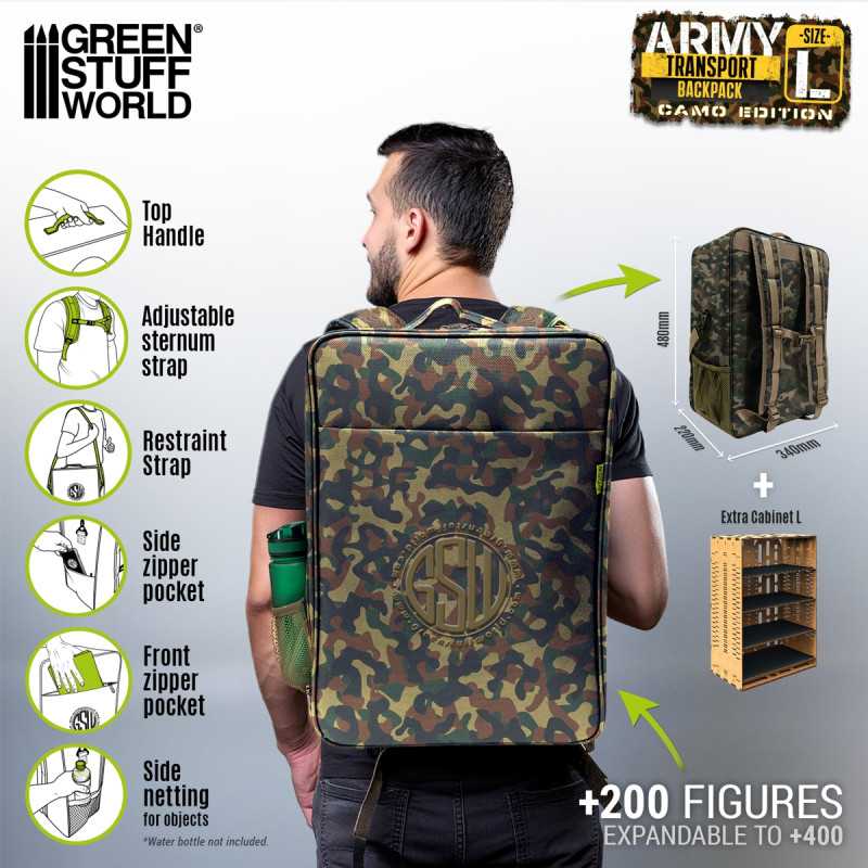[AGS] Mochila Transporte Miniaturas - Edición Camuflaje