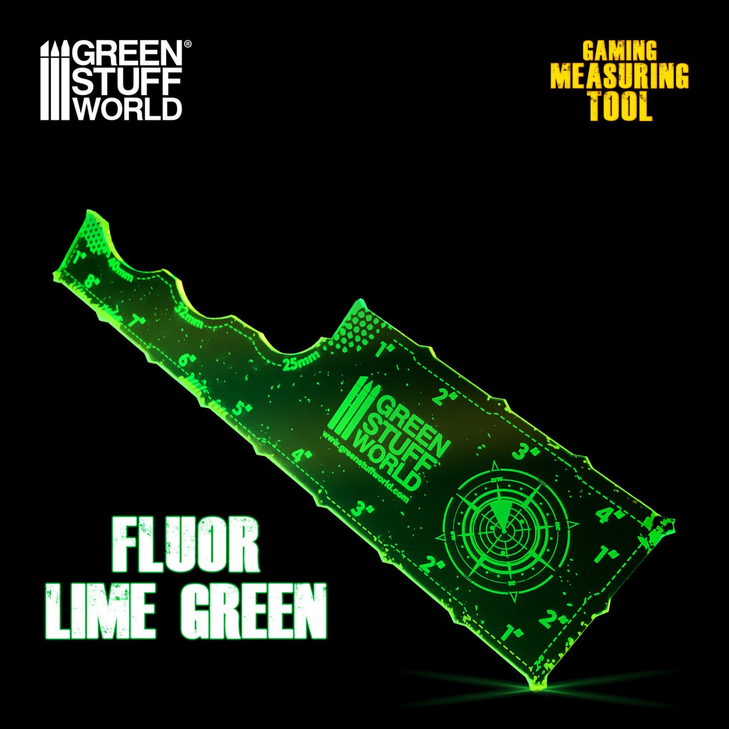 [AGS] Regla Gaming - Verde Fluor 8 pulgadas